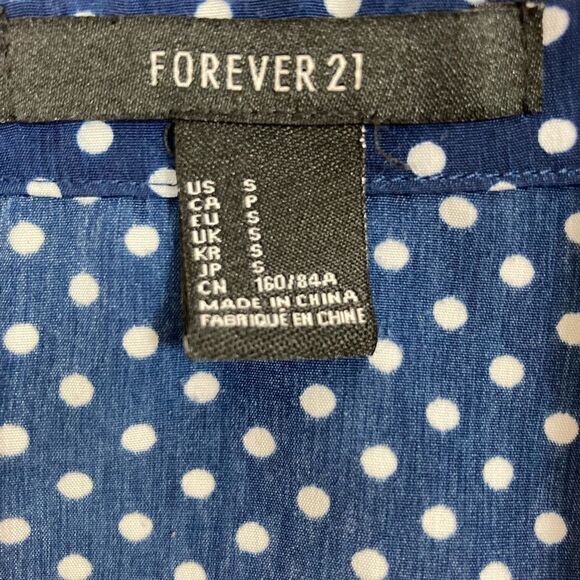 Forever 21 navy and white polka dot dress, size s - Picture 4 of 4